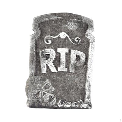 Dekorativní halloweenský náhrobek, Strašidelná hrobová ozdoba, Realistický pěnový doplněk pro zahradu,