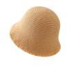 Mixed color knitted small fragrant wind bucket hat women's autumn and winter casual versatile knitted bucket hat thermal basin hat