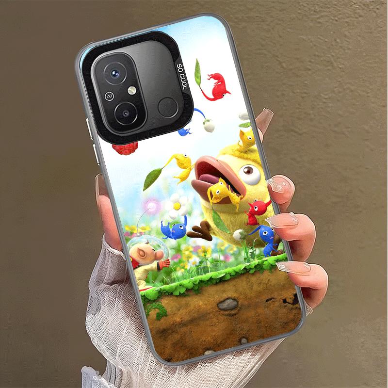 P-Pikmins Cute Game Shockproof Phone Case for Xiaomi Poco X7 X6 X5 X3 Pro F7 Ultra M8 Redmi 15C 15 14C 13C 12C 10C 13 12 10