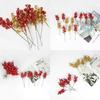 Brighten Up Your Décor with Vibrant Red Berries 14mm Fruit Heads 6x Stems