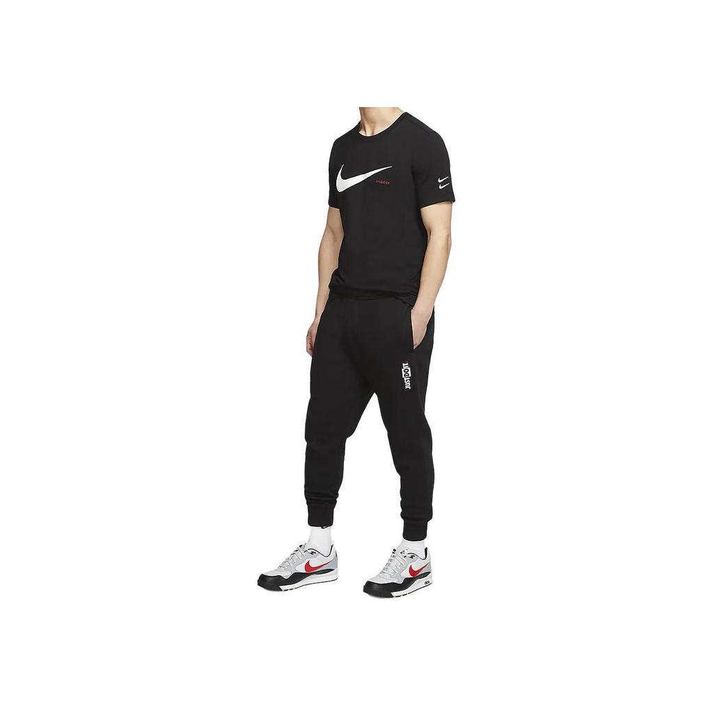 Nike Camiseta Manga Curta Punho Logo Swoosh Masculino Tops Preto CK2253-010