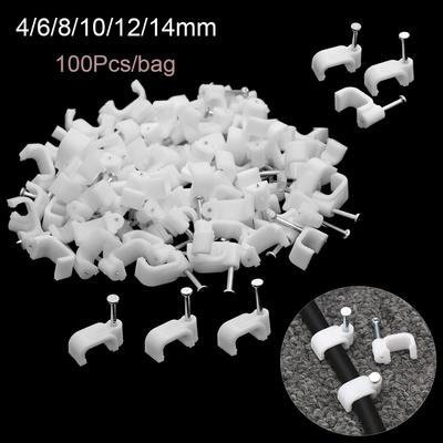 Hardware Fastener Electrical Fittings Cable Clip Fixing Steel Nails Organizer Clamp Fixer Holder