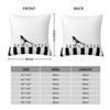 Newcastle Magpie Square Pillowcase Polyester Linen Velvet Printed Zip Decor Room Cushion Cover