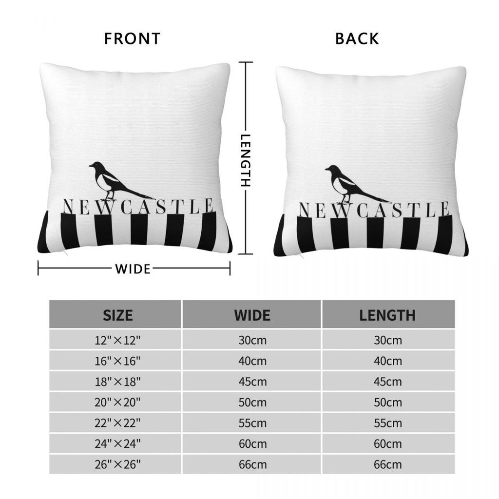 Newcastle Magpie Square Pillowcase Polyester Linen Velvet Printed Zip Decor Room Cushion Cover
