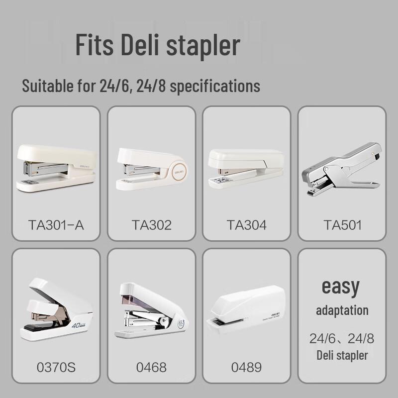 Deli Nr. 12 Capsă Universală din Oțel Inoxidabil 24/6 - Capsator de Birou Heavy-Duty
