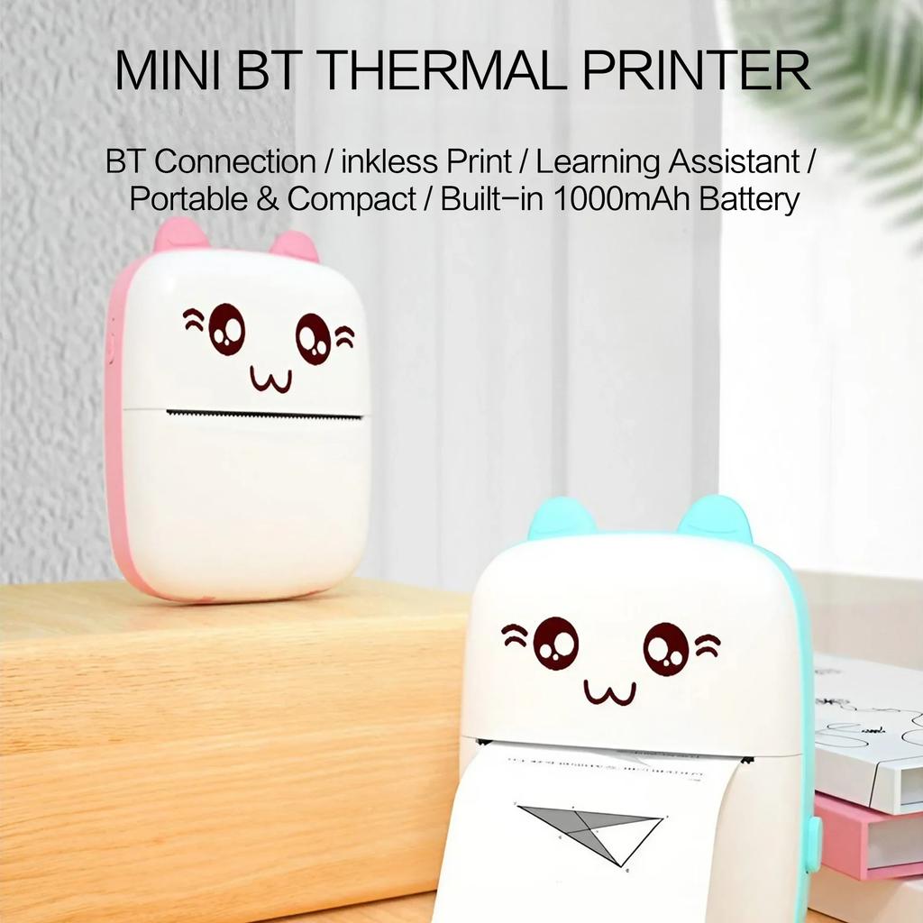 STONEGO Bluetooth Thermal Printer 3 Styles Photo Label Memo Printer High Resolution 205 DPI No Ink Needed