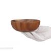 Acacia Wood Dinner Plates for Eating, Wooden Round Charcuterie Boards Serving Bowls for Food Dishes Cheese Dessert Salad