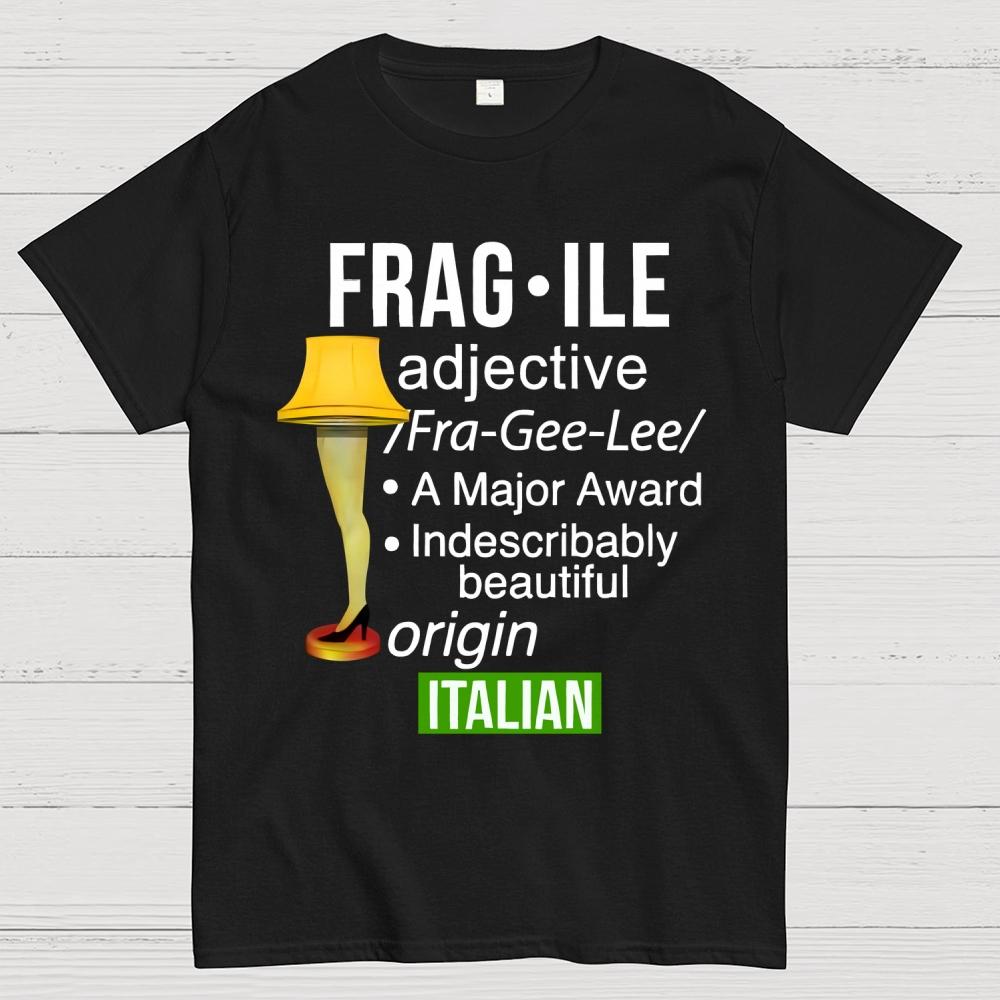 Funny Christmas Fragile Major Award Leg Lamp Cotton Summer Casual Cool Loose T-Shirt