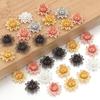 10pcs 16mm Metal Lotus Flower Beads Caps Loose Spacer End Beads Cap For Jewelry Making DIY Crafts Earrings Necklace Accessories