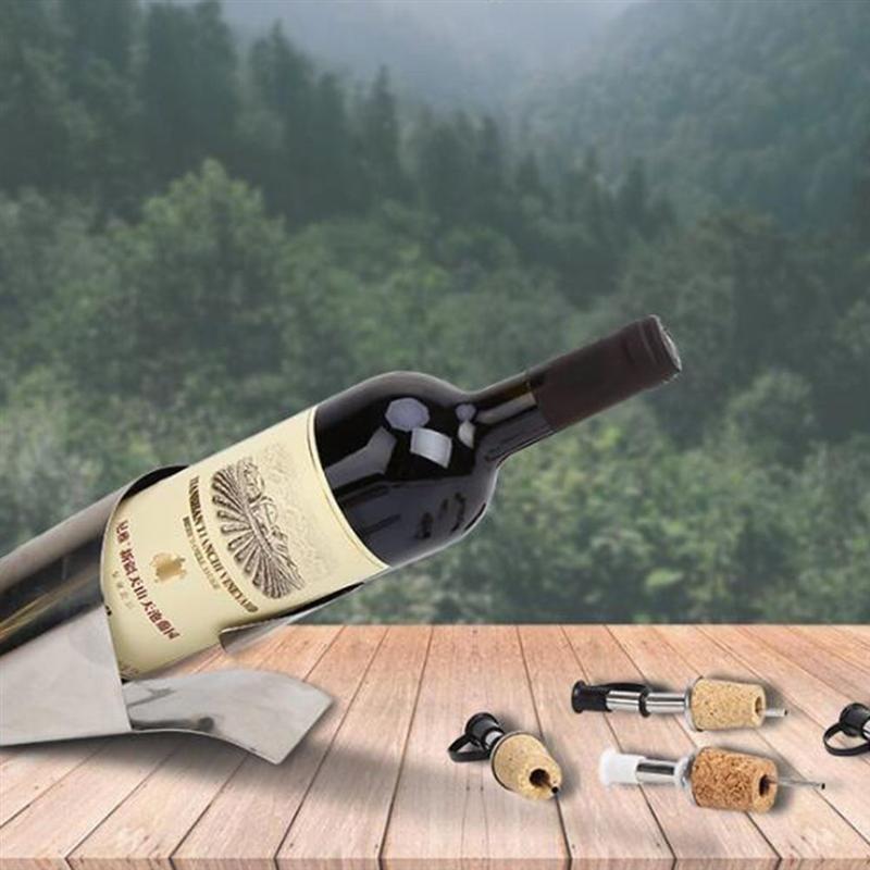 Stainless Steel Wine Pourer, Cork Design, Bottle Dust Cover, Olive Oil, Alcohol Bottle Pour Spout Cover, 6Pcs