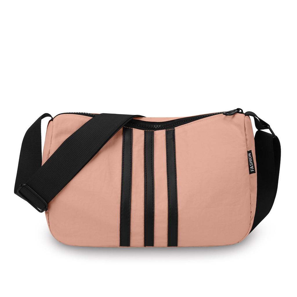 Oxford Cloth Crossbody Bag For Casual Daily Use With Color Block Design And Zipper Closure