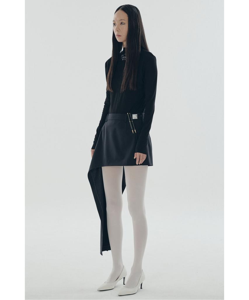 RECODE Asymmetric Draped Skirt_Rqkam25548Nyx