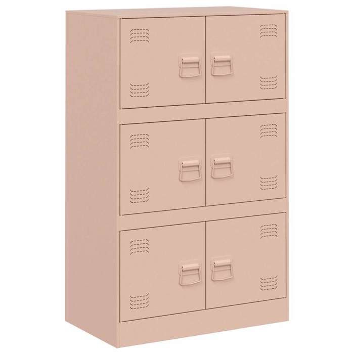VidaXL Buffet Pink 67x39x107 Cm Steel, Cabinet, Side Cabinet, Storage Cabinet, Cabinets, Cupboard, High Buffet, 841656