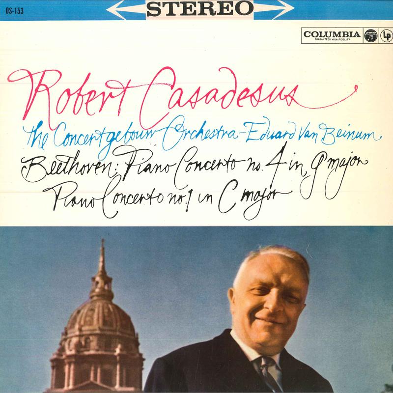 LP Record ROBERTO CASADESUSPIANODEUARD VAN  BeethovenPiano Concerto No.4 In G  OS153 CBS 1961 Japan Obi Classical Used