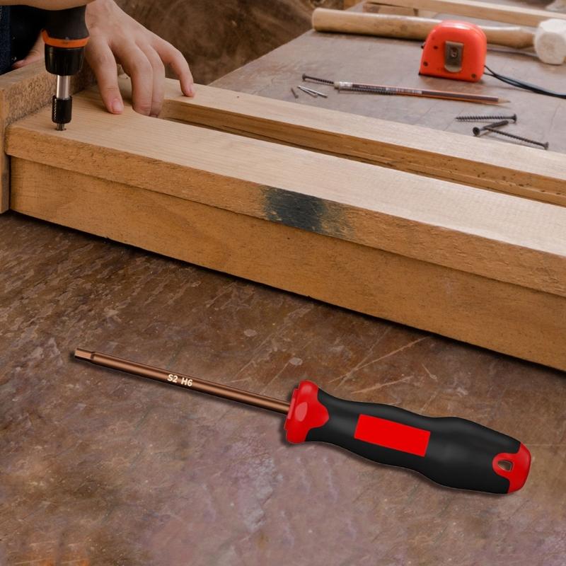 Multiple Size Professional Magnetic Hexagonal Screwdriver With Ergonomic Grip And Storage Hole Fit for Home Workshop Use