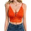 Lace Bralette Crop Top V Neck Adjustable Straps Unlined Wireless Bra Y2K Style Lace Camisole Tank Top