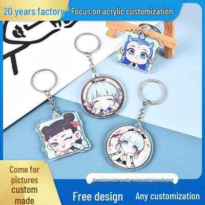Porte-clés Acrylique Personnalisé Dessin Animé Anime - Cadeau Créatif DIY Célébrité