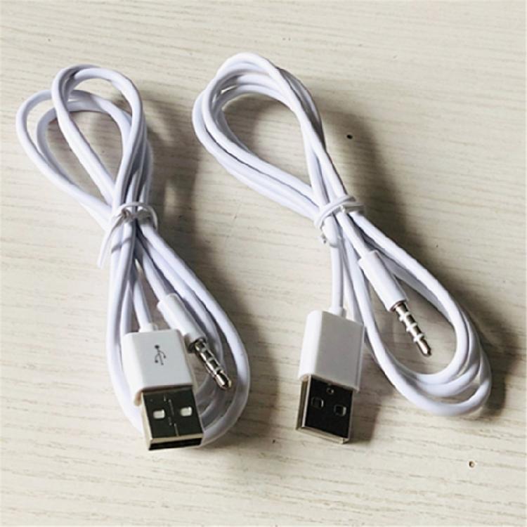 Durability 1M USB Audios Cable Compatible for Devices Data Transfer Charger Cable Male Auxs Audios to USB Cord