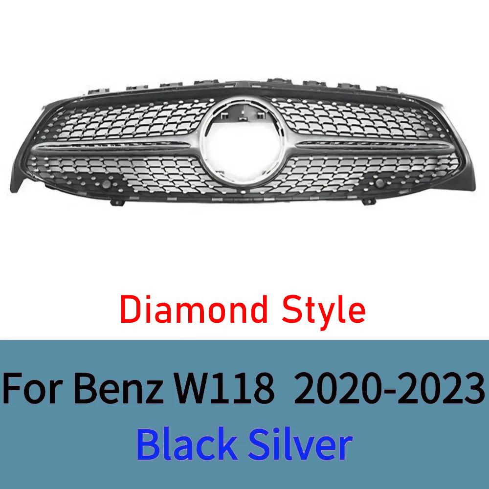 For Mercedes CLA W118 2020-2025 Front Grille ABS AMG Style Sport Mesh Radiator Grill Cover Bumper Trim Accessories
