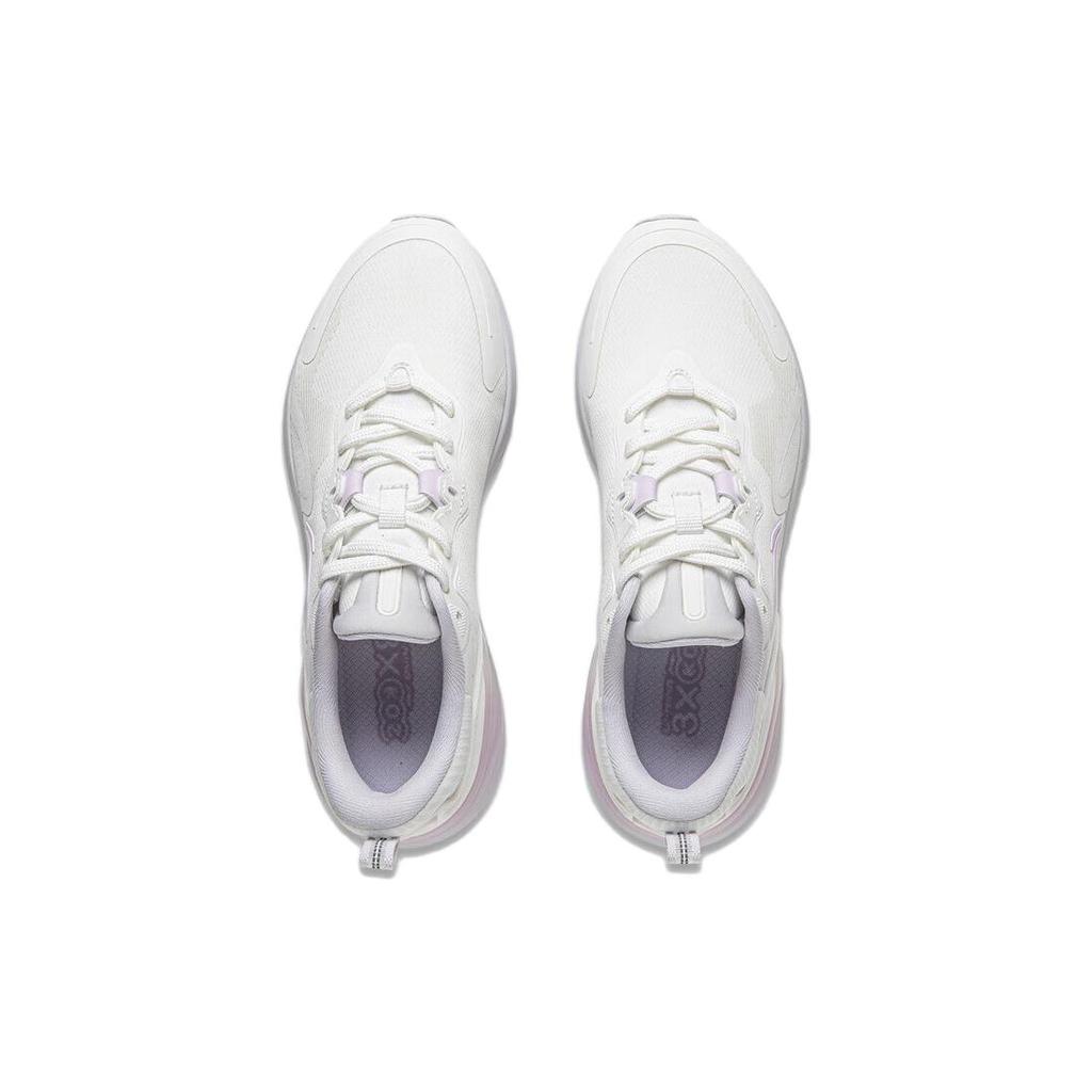 New LiNing Cushioning Breathable Wear Resistant Low Top Running Shoes Women's Mist White ARST072-6