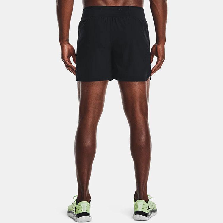 Under Armour Pocket Running Shorts Loose Fit Men Bottoms Black 1361486-001