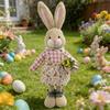 Soft Fabric Easter Rabbit Doll Toy Height Adjustable Hare Figure Ornament For Kids Room Garden Yarn Festival Decoration