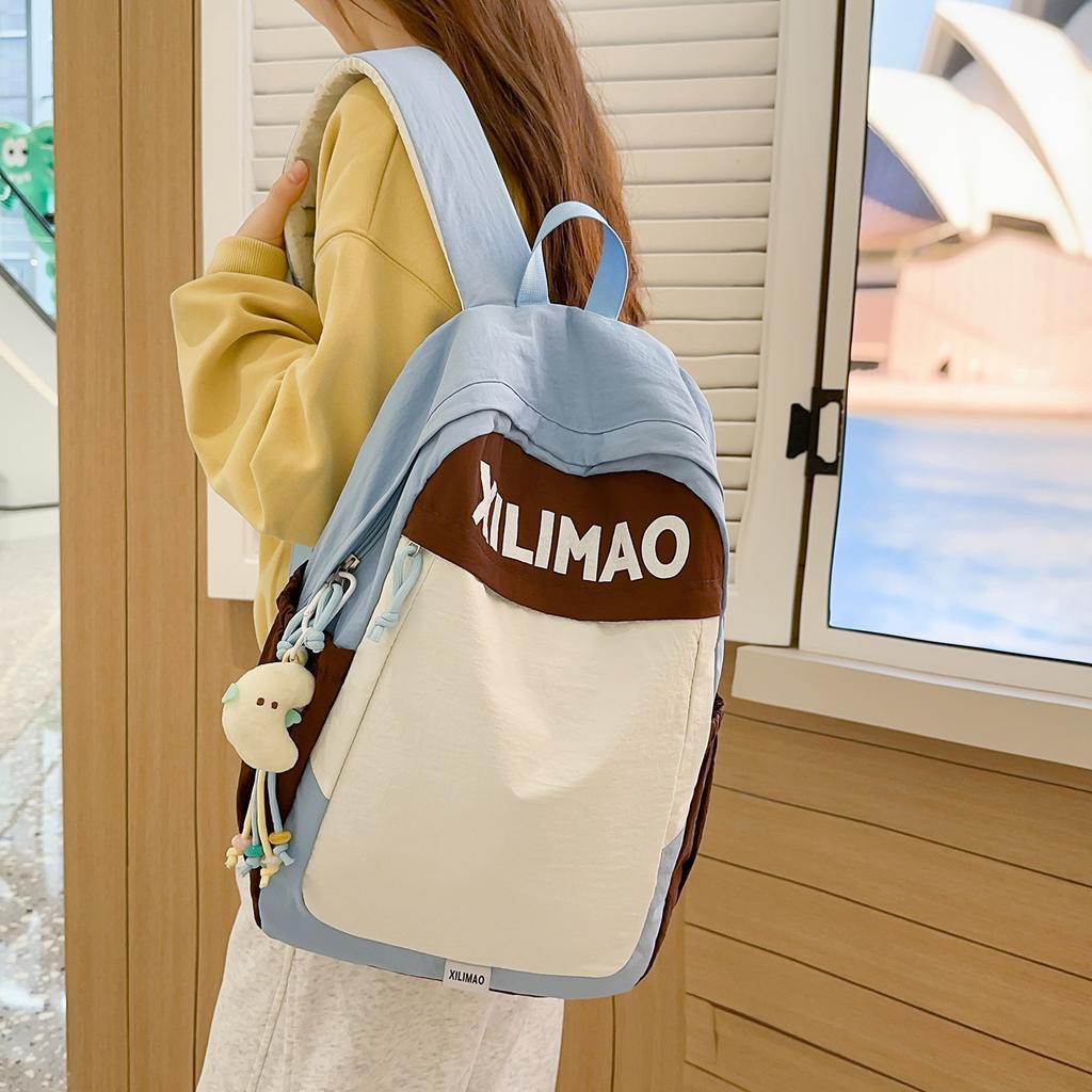 Schoolbag trendy Korean version large-capacity student schoolbag 1011 winter new ins high-value outdoor travel versatile backpack