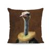 Custom Logo Cover Cushion Retro  Art Poster Style Deer  Giraffe Owl High Velvet Decorations Hug Pillow  Recliners