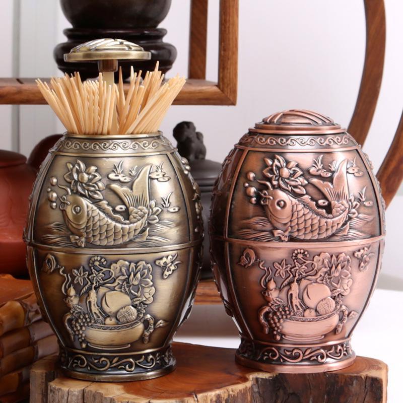 Nordic Automatic Push-type Toothpick Box Household Creative Toothpick Holder Hotel Restaurant Fashion High-end Toothpick Holder