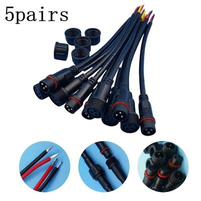 Conector de Cabo de 2/3 Pinos Fio 22AWG 5 Pares IP65 À Prova d'Água