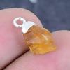 Natural Citrine Rough Gemstone 925 Sterling Silver Jewelry Pendant 0.59" z6B18