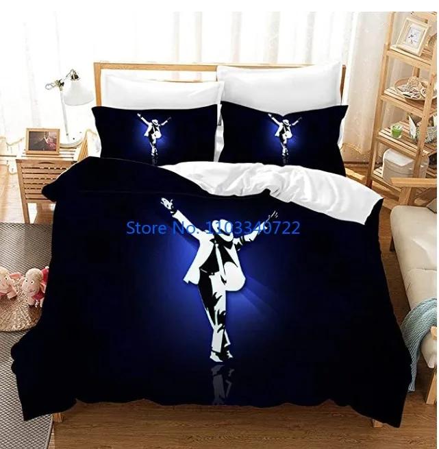 

Академия Майкла Джексона Звезда Комплект пододеяльника 3D принт Покрывало Чехол для одеяла Постельное белье для мальчика девочки Комплекты постельного белья Декор спальни Child 120x150cm