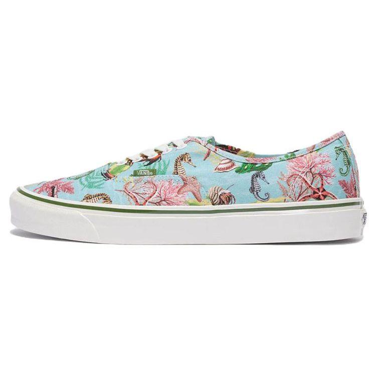 Vans Todd Snyder X John Derian X Authentic Series 44 DX Fabric Casual Marine Life Low Top Skate Shoes Unisex Sneaker Blue Pink VN0A7Q5CBOG
