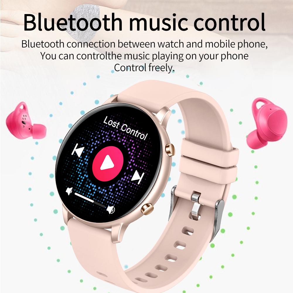 Fashion Smart Watches Women Sports Fitness Tracker Custom Dial Waterproof Blue Tooth Call Smartwatch Men Heaith Music Weather