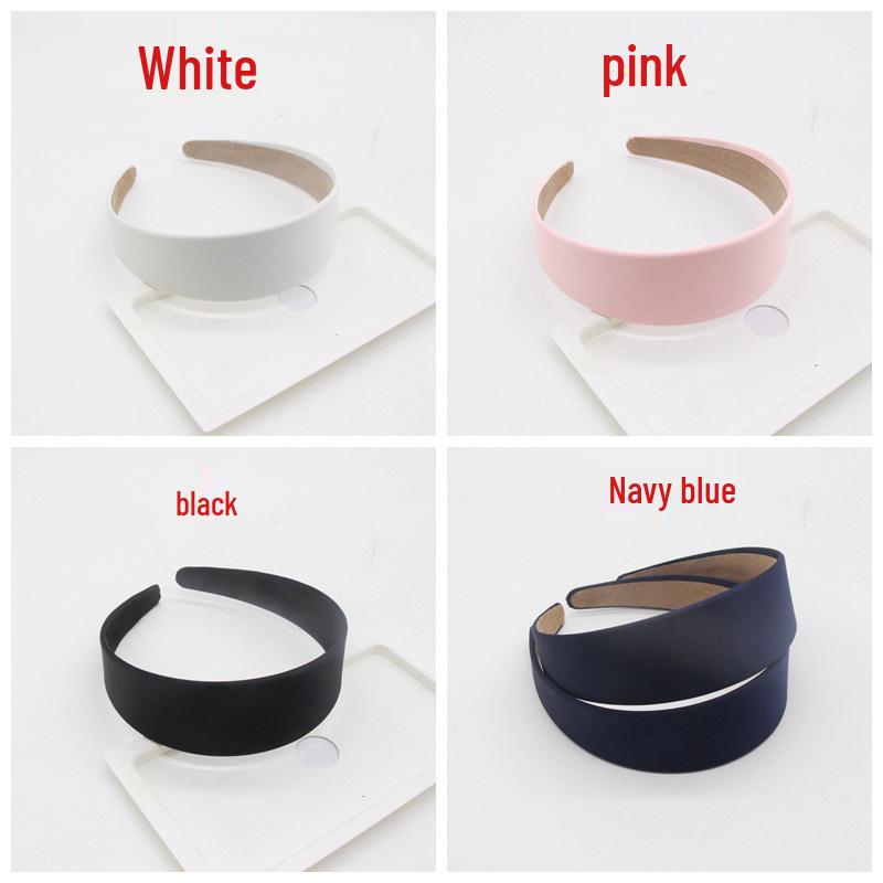Korean Silk Satin Headband - 4cm Widened Fairy Style