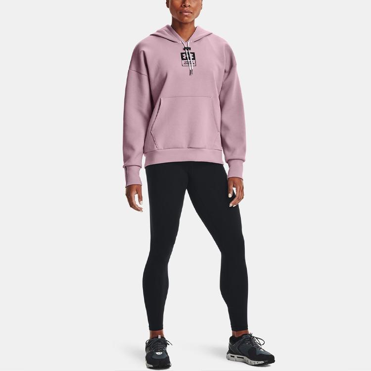 Under Armour Summit Knit Hoodie Training Sweatshirt Women Tops Pink 1369416-698