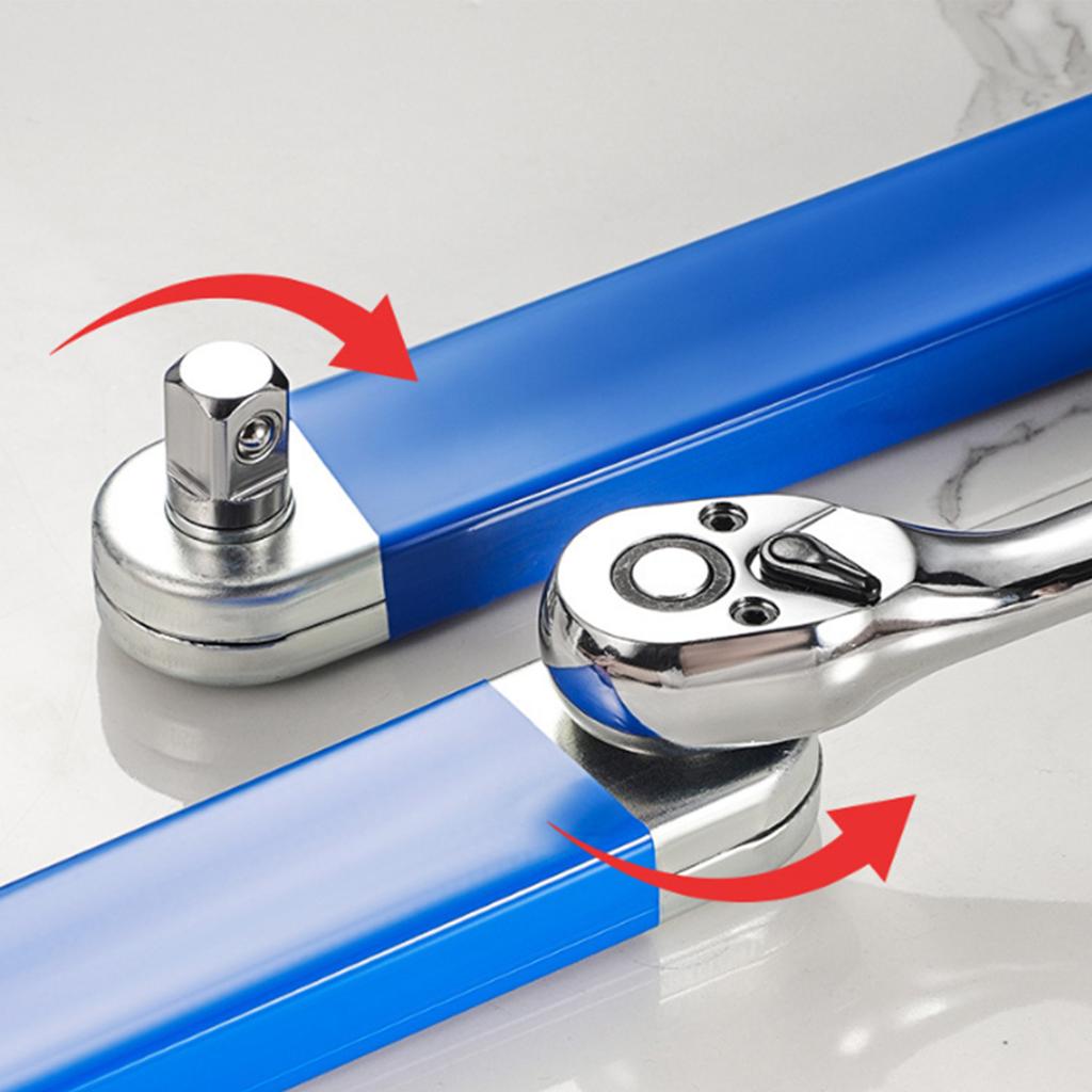 Ratschenschlüssel-Verlängerungsschlüsselsatz, versetztes Hilfswerkzeug für die Autoreparatur mit 4-Sitzer-Vierkantantriebsadapterbuchsen für kleine Orte