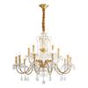 Nordic Wave Crystal Copper Chandelier for Dining Room, Bedroom, or Living Room