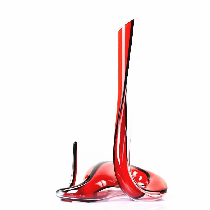 Ručně vyráběná kreativní karafa ve tvaru hada, sada sklenic na červené víno z průhledného skla, domácí dávkovač vína, karafa 1800 ml, vinná sada