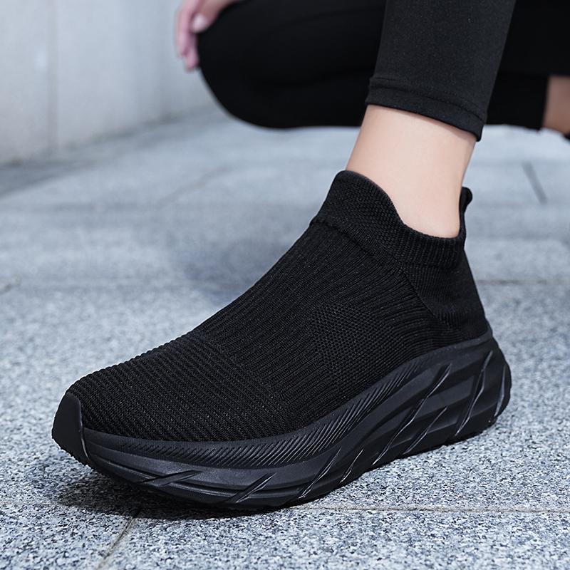 Spring and Autumn Breathable Casual Fly-woven Socks Shoes Summer Soft-soled Running Sneakers