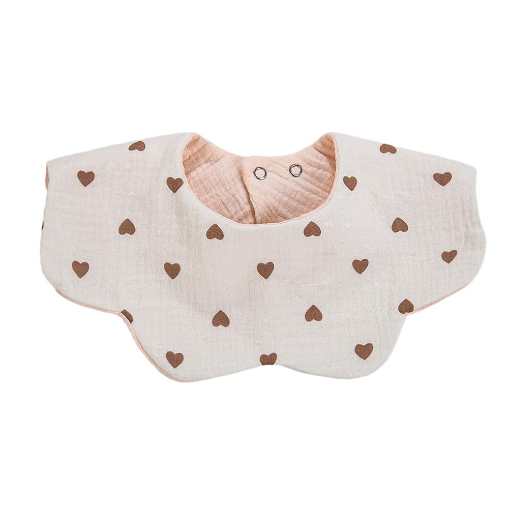 6 Layers Thickened Baby Muslin Cotton Bibs 306°AB Double Side Flower Round Neck Saliva Towel Print Feeding Burp Cloths Banadna