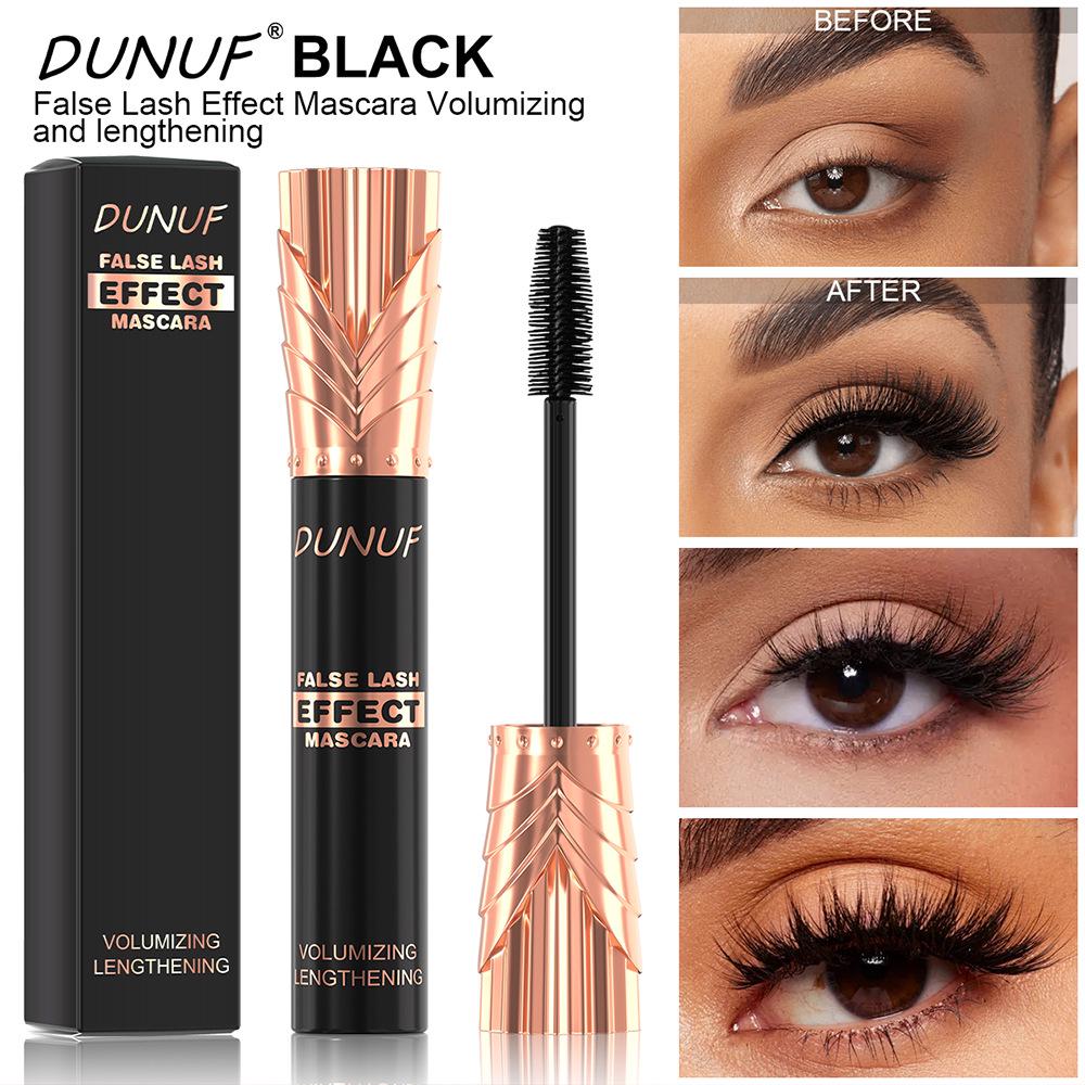 DUNUF 24-Hour Waterproof Mascara: Long-lasting, Thickening, Lengthening & Curling.