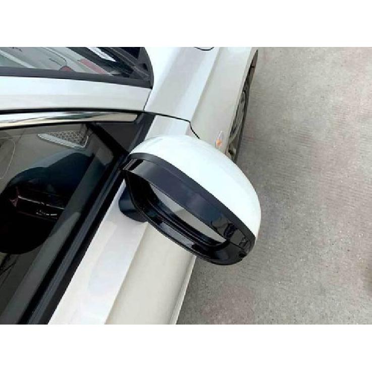 For Honda Civic 2016-2021 Glossy Black Rear View Mirror Rain Eyebrow Trim 2X