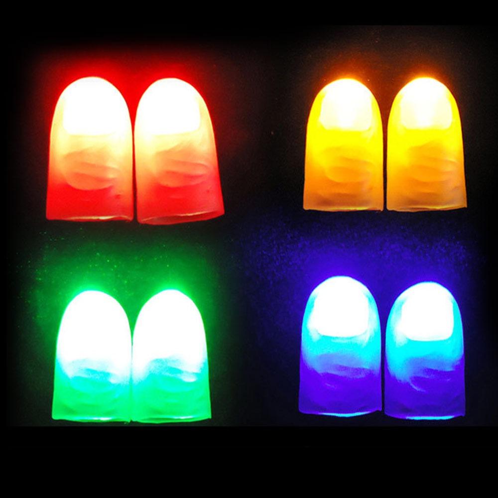 1/4Pair Glowing Glowing Magic Finger Props LED Finger Lights New Thumb Lights Magic Show Props
