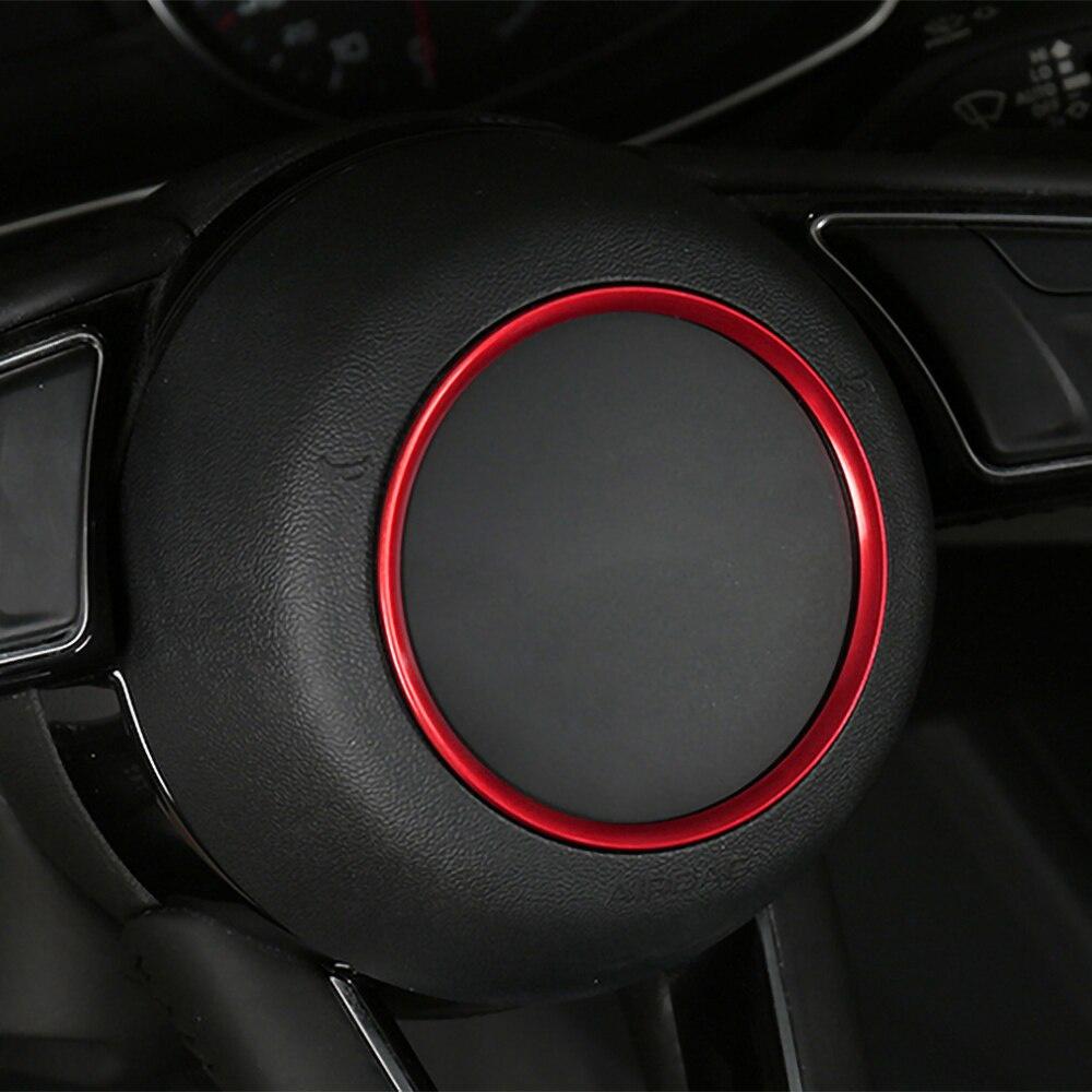 Inel cerc de volan din aluminiu 4culori pentru A*i A*4 Q*3 2017 2018 Decor logo-ul volanului