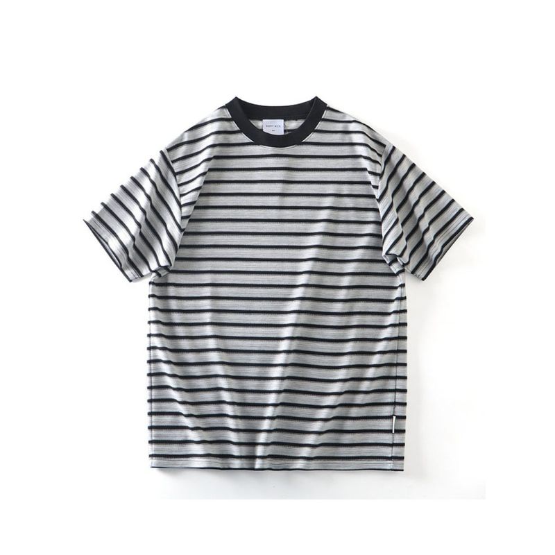 American-Style Striped Short-Sleeve T-Shirt for Men, Summer 2024 New Trendy Brand Base Shirt, Export Casual Tee