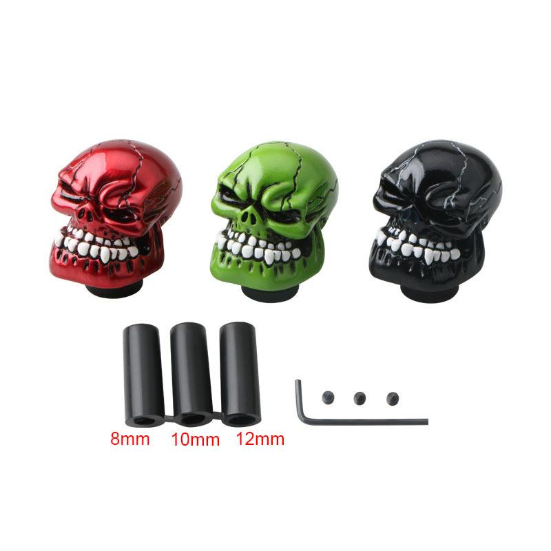 Skull Shape Head Manual Gearbox Shift Knob Manual Gear Stick Shifter Stick Shifter Lever Knob Big Teeth Ghost Skull Gear Shift