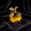 Crystal Glass Fruit Figurines Realistic Design 3D Desktop Ornament Art Chic Fruit Collectible Figurines Kitchen Tabletop