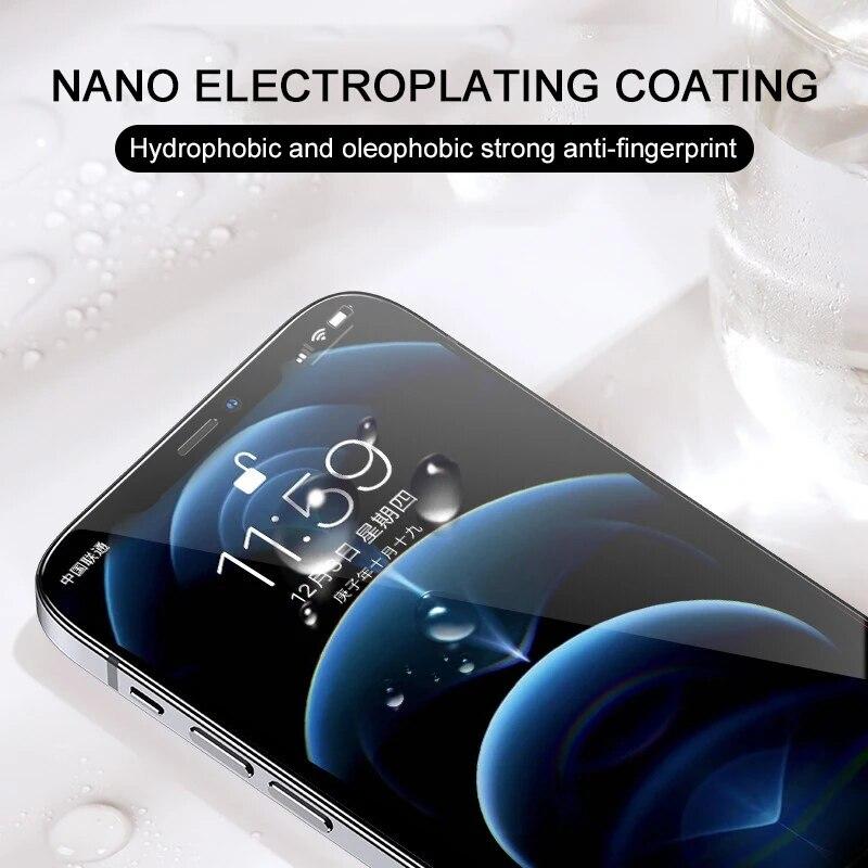 4Pcs Tempered Glass For iPhone 15 14 13 12 11 Pro Max Mini Screen Protector For iPhone 14 7 8 6S Plus 5 SE2022 XR X Xs Max Glass