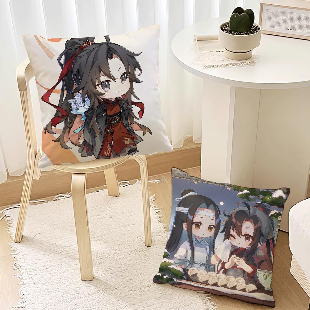 Cute Anime M-Mo D-Dao Z-Zu S-Shi Cartoon For Bedroom Car Coffee Shop Room Soft And Living Room Sofa Decorative Pillow Cover Case